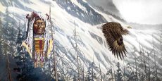 Chief Two Moons with the Eagle